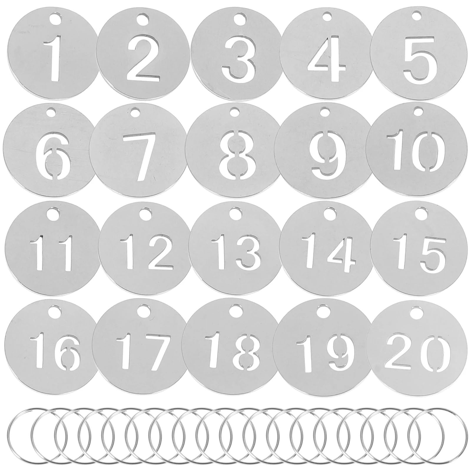 Etichette Numerate In Acciaio Inossidabile Etichetta Chiave ID In Metallo Numero Di Marca Rotondo for Bagagli per Organizzazione(151-200)
