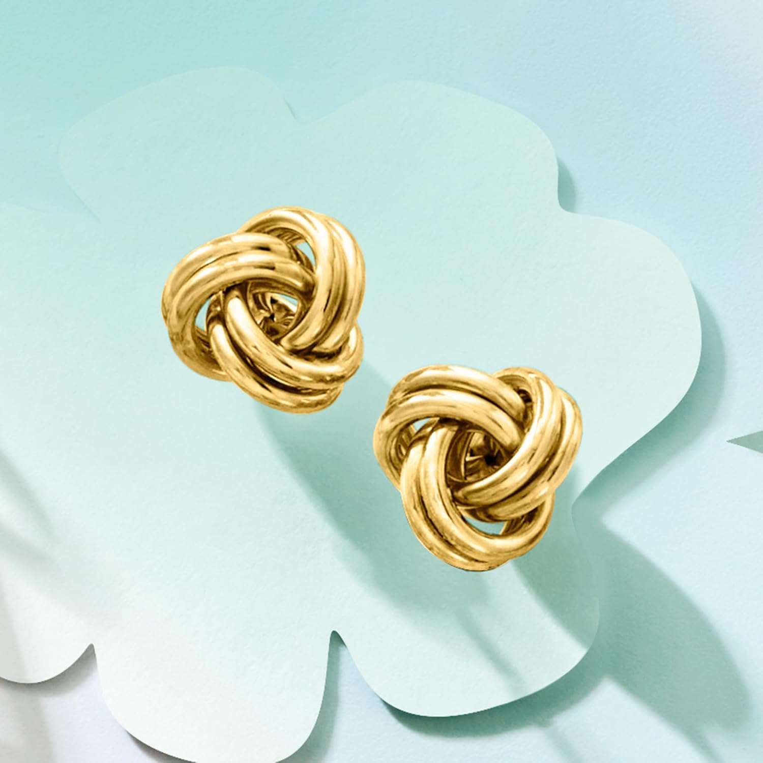 Ross-Simons 14kt Yellow Gold Love Knot Stud Earrings - Image 8