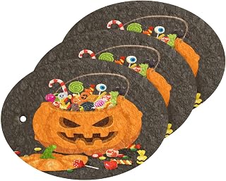 Pumpkin Bag Scrub Sponges Kitchen Halloween Candy Dish Sponges for Washing Dishes Non Scratch Reusable Compressed Cellulose Sponges Hanging for Household Cleaning 3 Pack