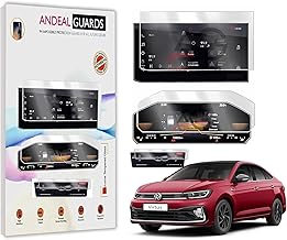 ANDEAL GUARDS SCREEN PROTECTOR COMBO For VOLKSWAGEN VIRTUS INFOTAINMENT + INSTRUMENT CLUSTER+ AC PANEL,Car Accessories (GLOSSY FINISH)
