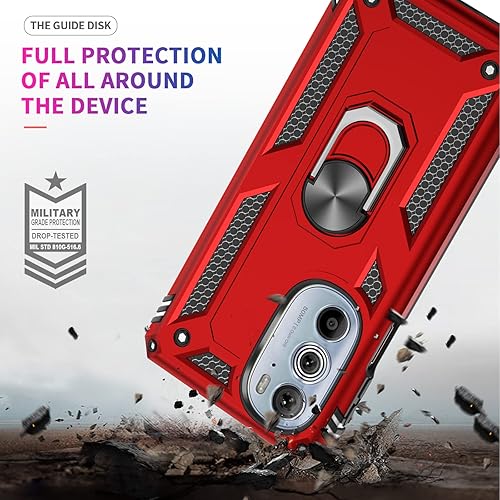 Miniatura 6 de LeYi Funda para Motorola Edge 30 Pro  Moto Edge Plus 2022 con 2 protectores de pantalla de vidrio templado, grado militar funda protectora con