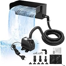 Waterfall for Garden Pond 30 cm Stainless Steel Pond Waterfall Set 45 W 3000 L/H Pond Pump Pool Waterfall for Decorative Pond Water Feature Patio Patio Water Wall Koi Pond Outdoor