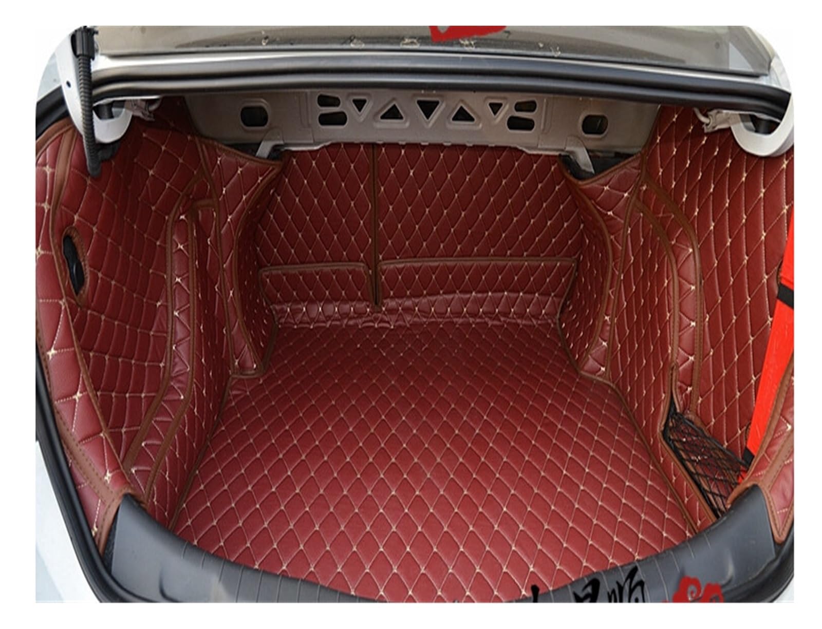 Auto Kofferraum Schutzmatte Benutzerdefinierte Kofferraummatten Für Mercedes Für Benz GL X164 7 Sitze 2012–2006, wasserdichte Kofferraumteppiche, Frachtmatte(Braun)