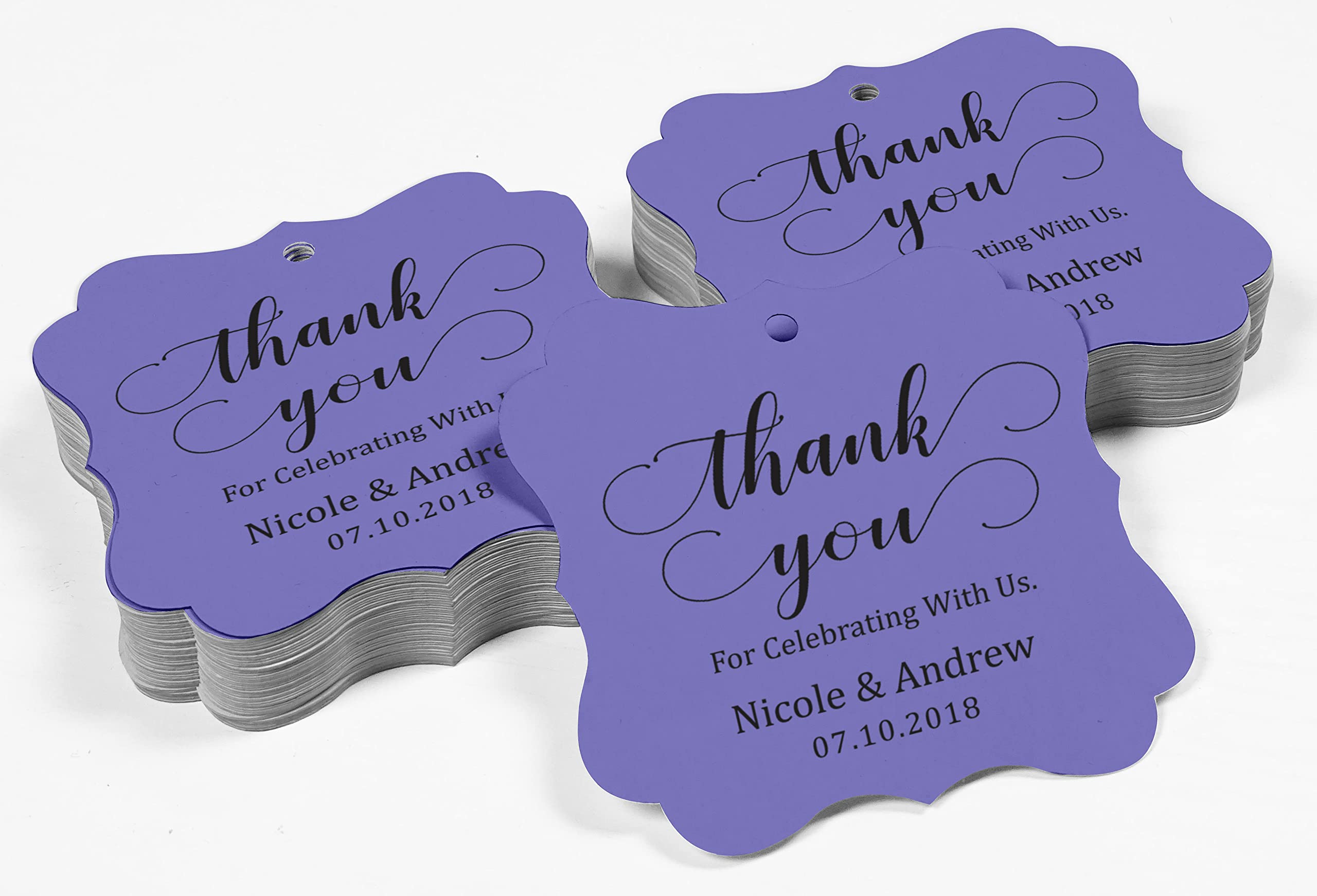 Darling Souvenir Nombres Personalizados Thank You For Celebrating With Us Etiquetas Colgantes Personalizada De La Fiesta Etiquetas-menta Verde-100 Etiquetas