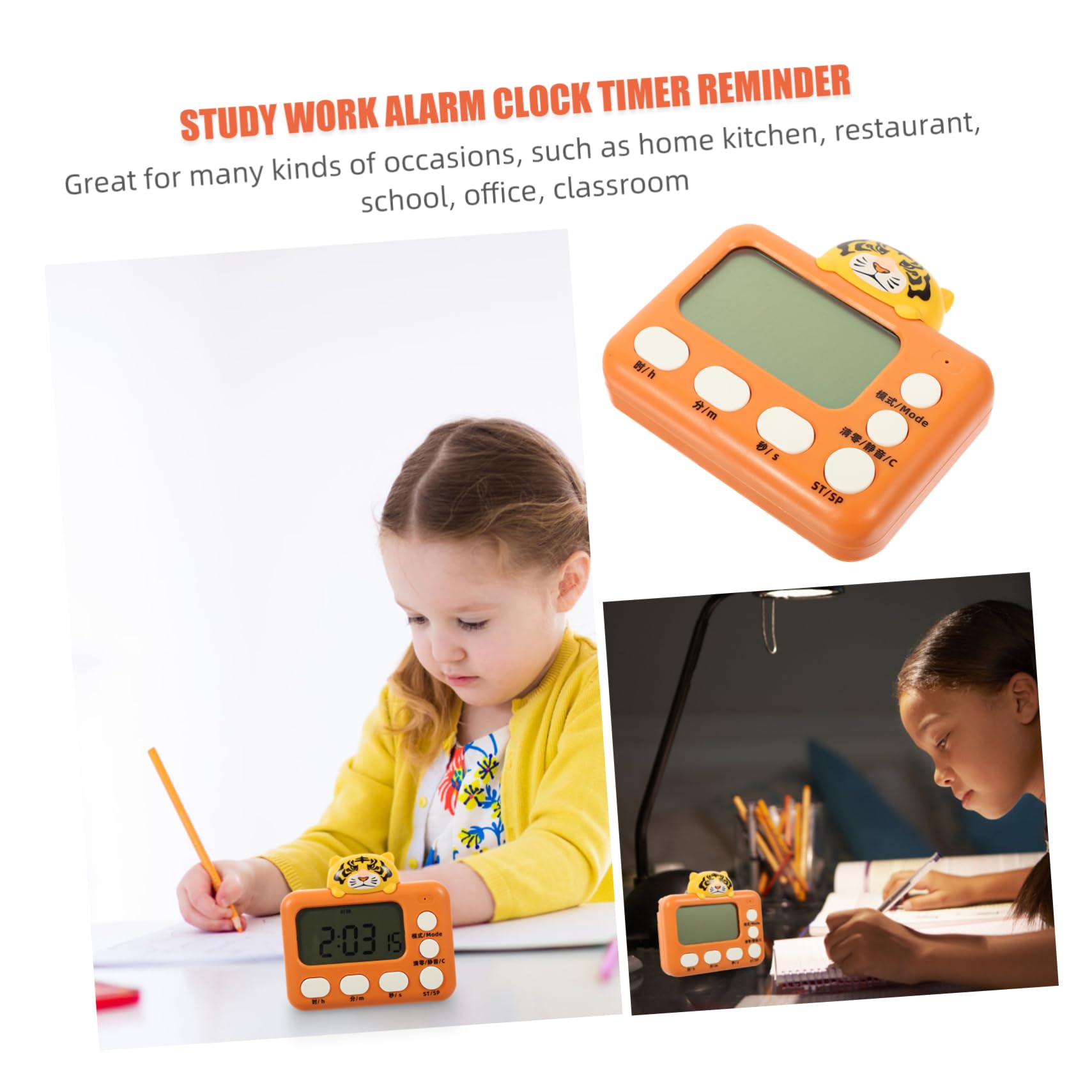 Ciieeo 4 Pièces Réveil Minuterie De Travail Minuterie Électronique Compte À Rebours Numérique s pour La Cuisson Mini Horloge Mini De Cuisine De