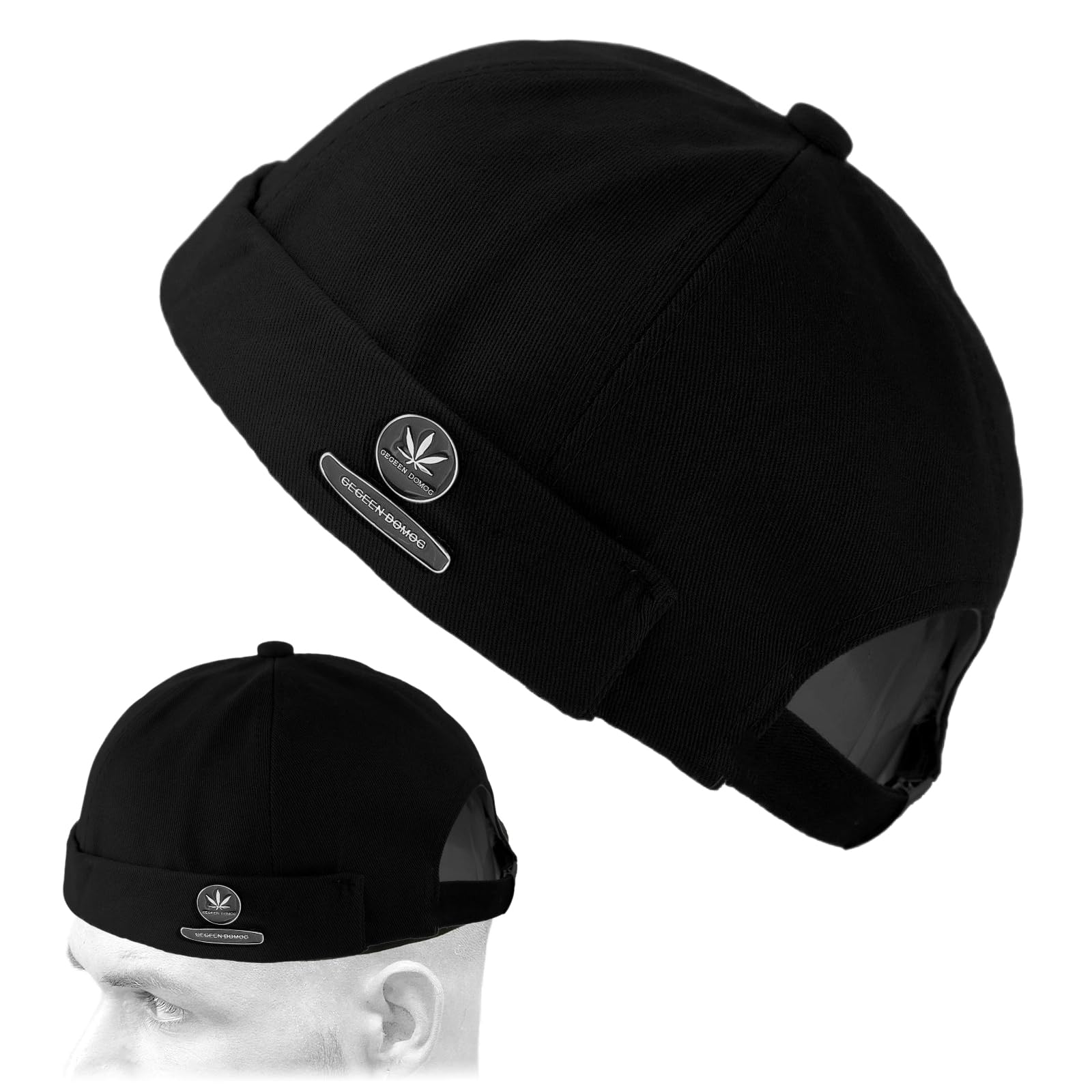 Ceriol Herrschaftliche Docker-Cap Herren Mütze, Hafenmütze, Jahres règle Tragbare Basecap, Brimloser Hat mit Faltenklapp