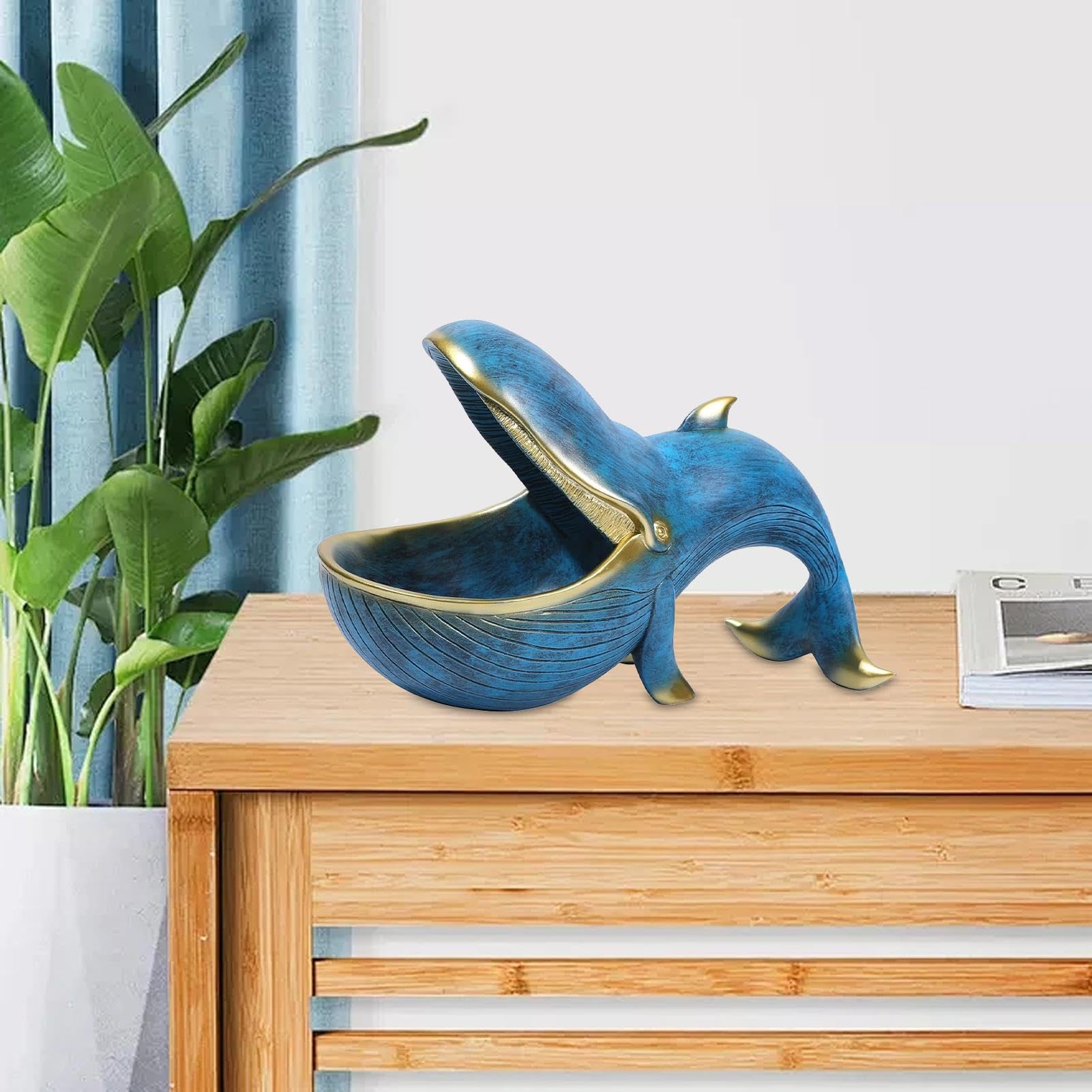 Amazon.co.jp: Ghjkldha クジラ装飾ボウル、クジラ像ボウル、動物