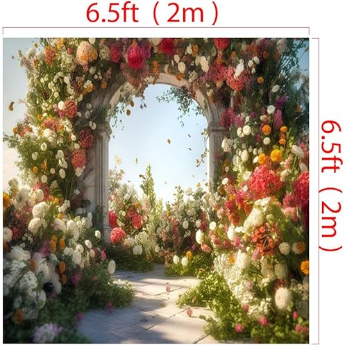 Miniatura 2 de Kate Telón de fondo de fotos con arco de flores, decoración real, estilo cuentos de hadas, tela impresa para fiesta de cumpleaños de niños, fondo