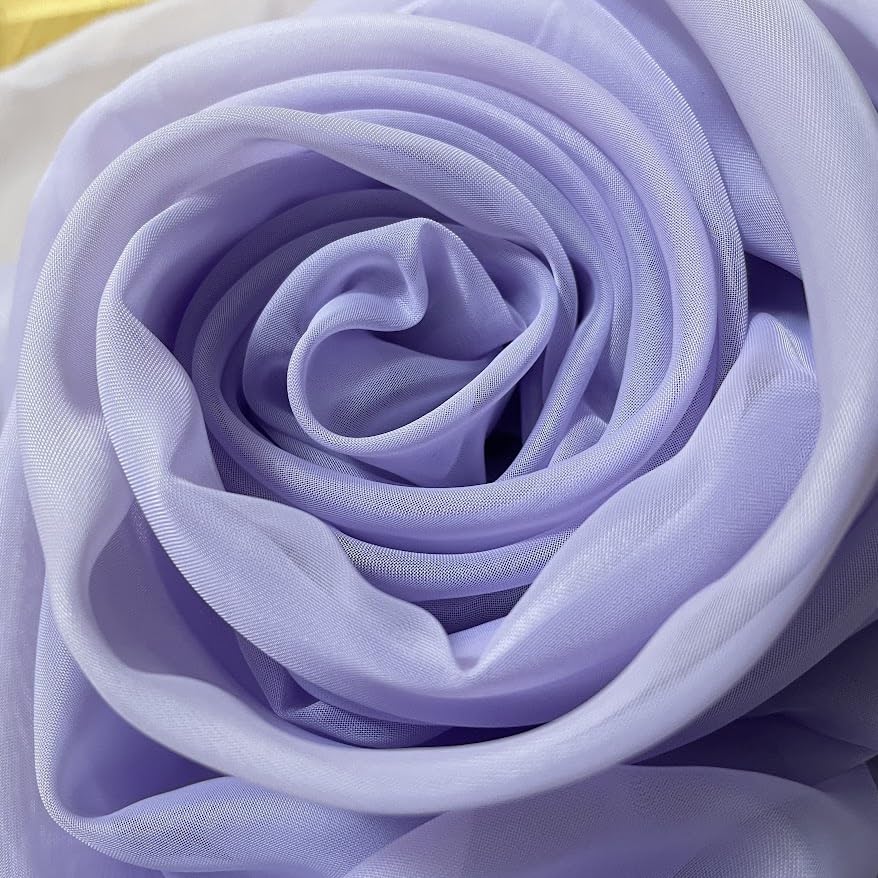 Megachest Wedding Voile Fabric 58 Inches Wide DIY Material (Lilac, 30 Meters Long) โ image 1