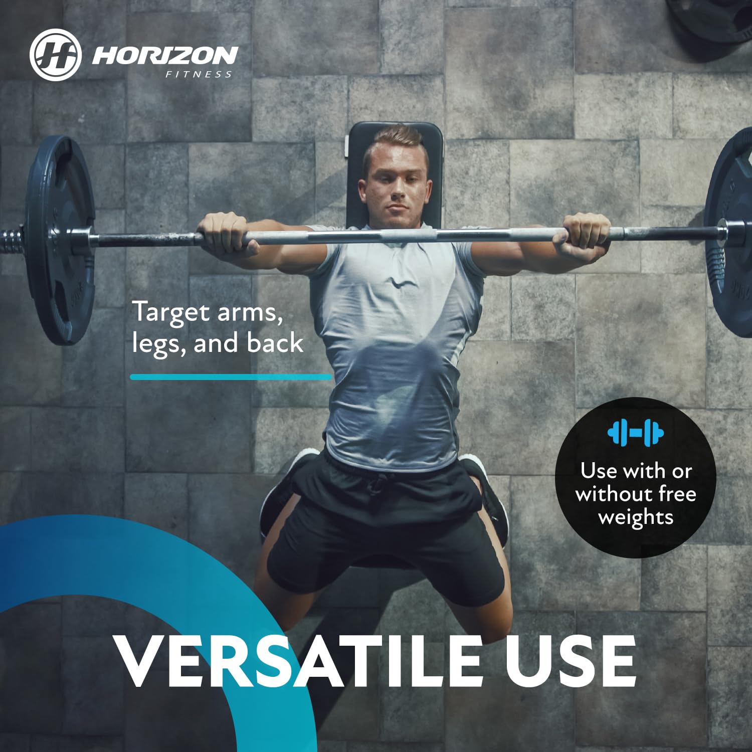 Horizon Fitness, Supporto bilanciere Adonis, Lega di acciaio, Argento (Silber)