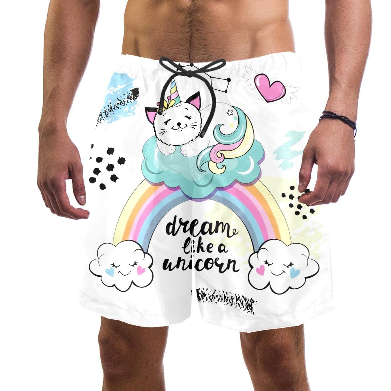 Maillot de bain chat arc-en-ciel JDEZ confortable