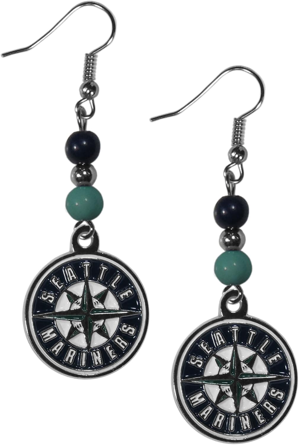 Siskiyou MLB Womens Fan Bead Dangle Earrings