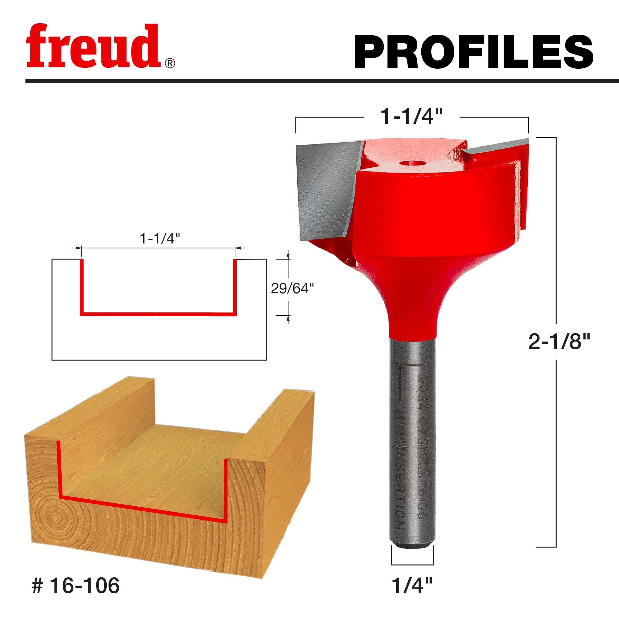 Freud Mortising Bit - Precise Spoilboard Cuts -3 Freud Mortising Bit - Precise Spoilboard Cuts -3