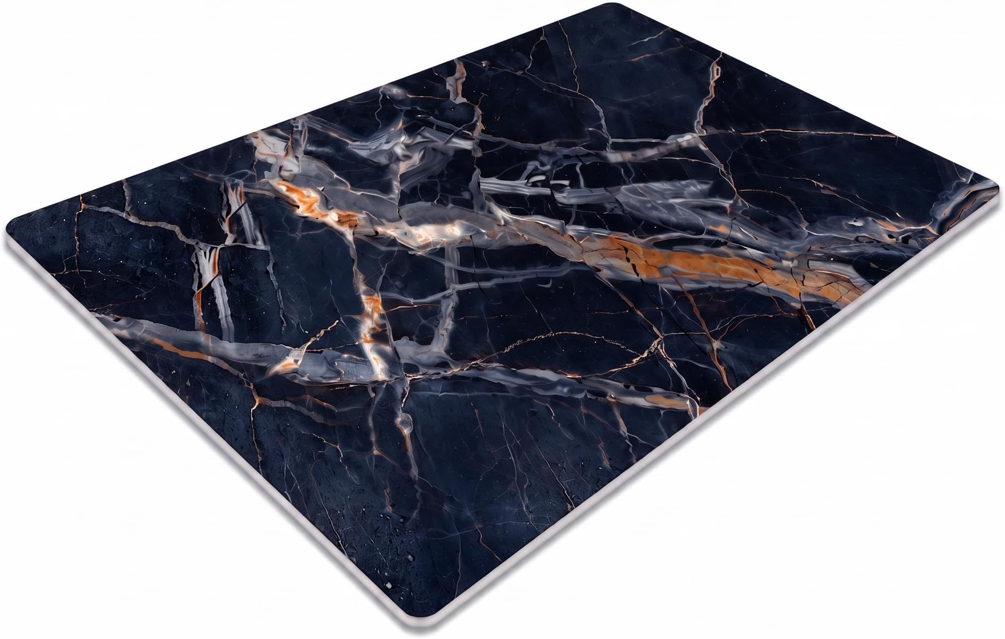 Chopping Board-Catering Cutting Set-Kitchen Board-Glass Worktop Savers-Sink Chopping Board-Large-Worktop Protectors Heat Resistant-Marble Effect Grey (Design 9, 20 x 16 inches (Pack of 1))