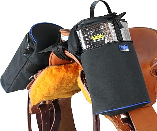 Miniatura 1 de TrailMax Bolsas de sillín de cuerno grandes bolsas de sillín de cuerno para caballos bolsas de sillín para montar en senderos para sillines