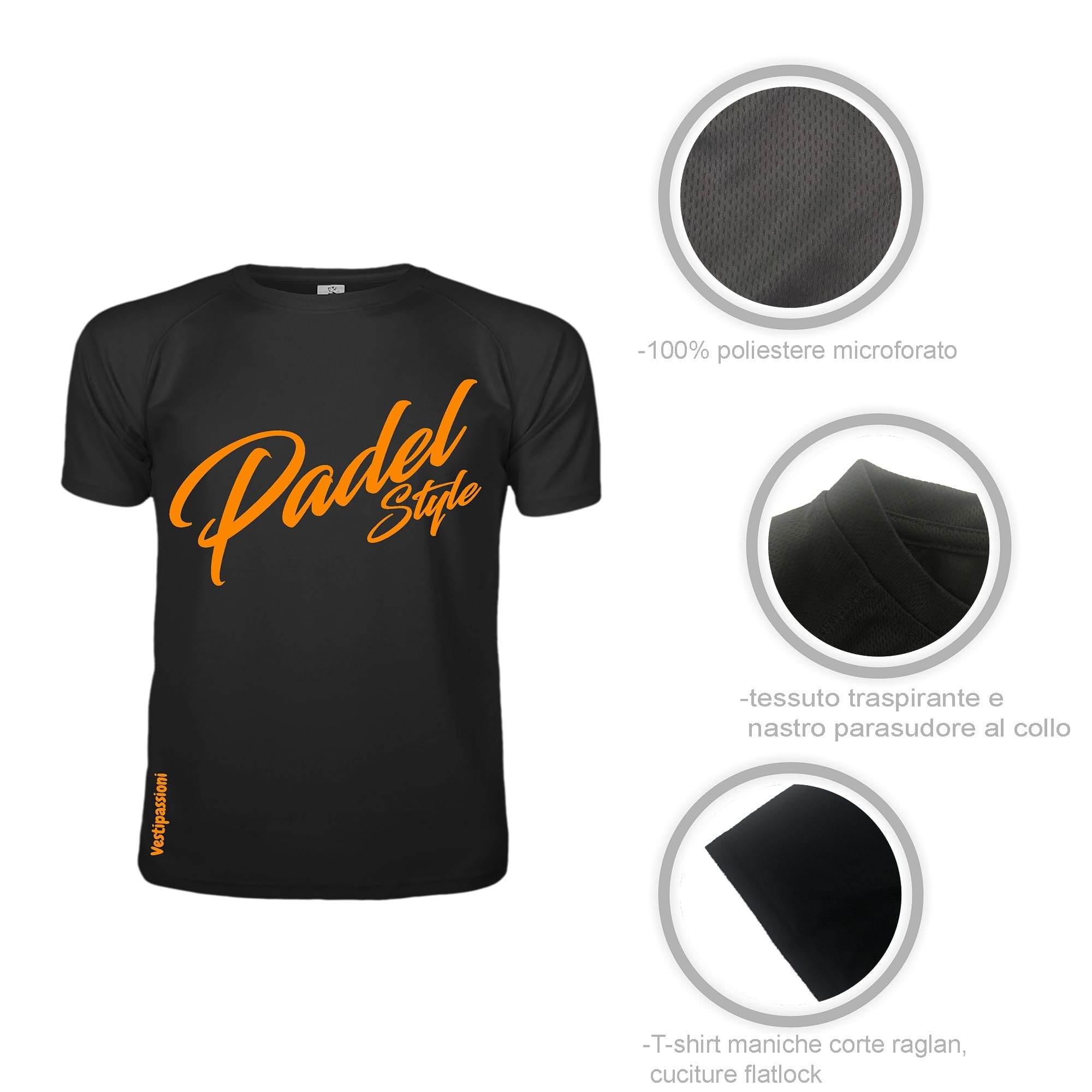 Completo Padel Personalizzabile Traspirante - Maglia e Pantaloncini Uomo Con Tasche, Abbigliamento Made in Italy