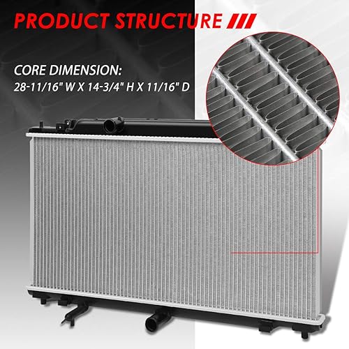 Vista 16 de Auto Dynasty Radiador compatible con 06-10 Mazda 5 2.3L AT, DPI 2894 Radiador de enfriamiento de 1 fila estilo fábrica, núcleo de aluminio