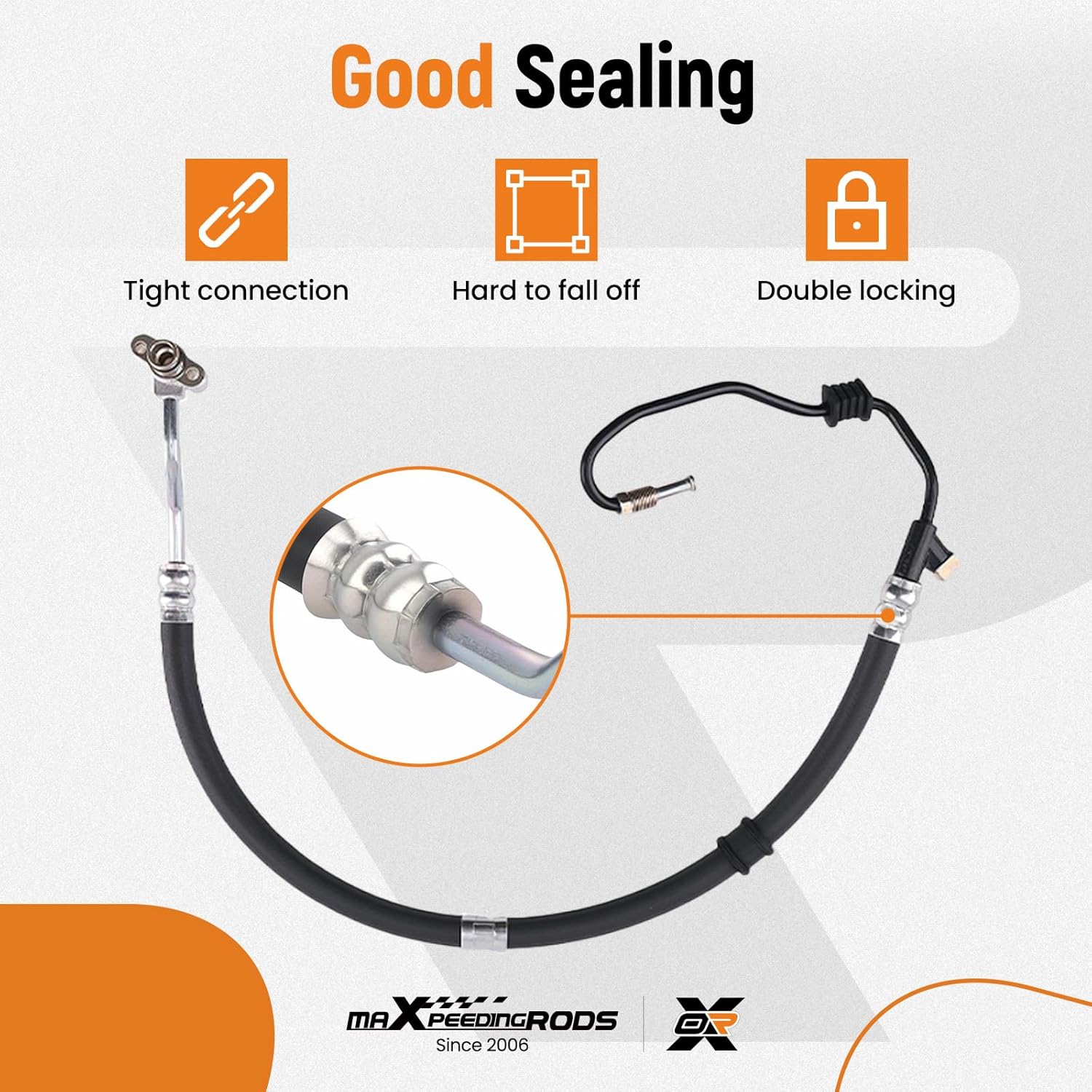 maXpeedingrods Power Steering Power Steering Pressure Hose Assembly for Honda Accord 2.3L 1998-2002, 53713-S84-A04 3713-S82-A01