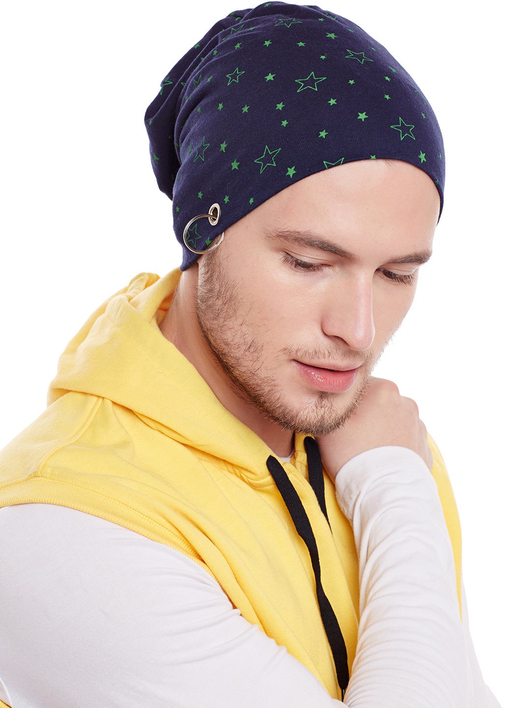 Mack Multicolor Blended Beanie Cap for Men(Pack of 3)-Ring_Cap_MLG_PRT1N_PRT1B_03-New 2