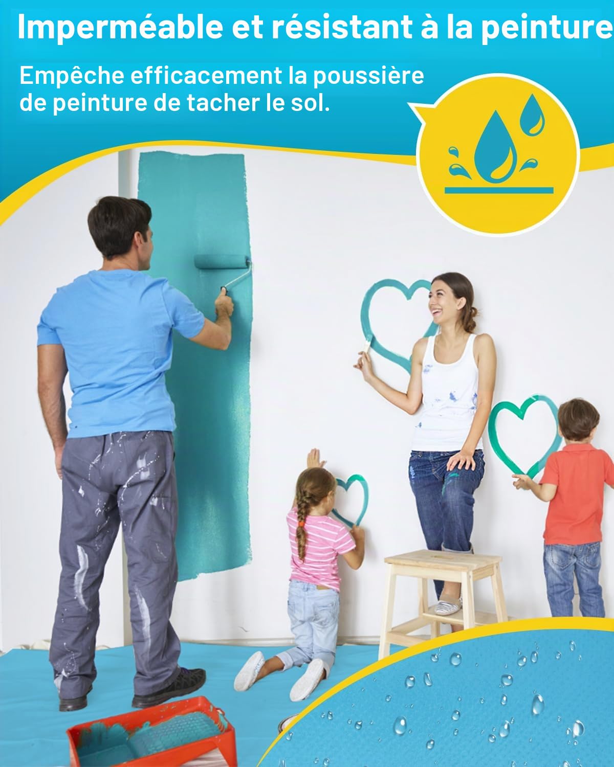 Film de protection de sol de haute qualité 30㎡ tapis de protection de sol