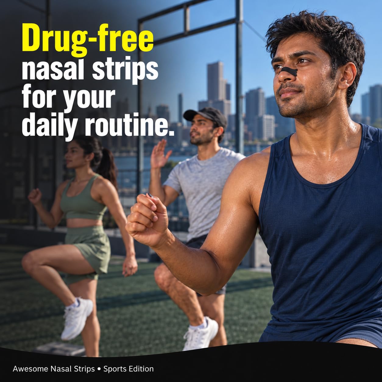 AWESOME Sport Nasal Strips, Sweat-Resistant, Black, 7 Count — Amazon image 4