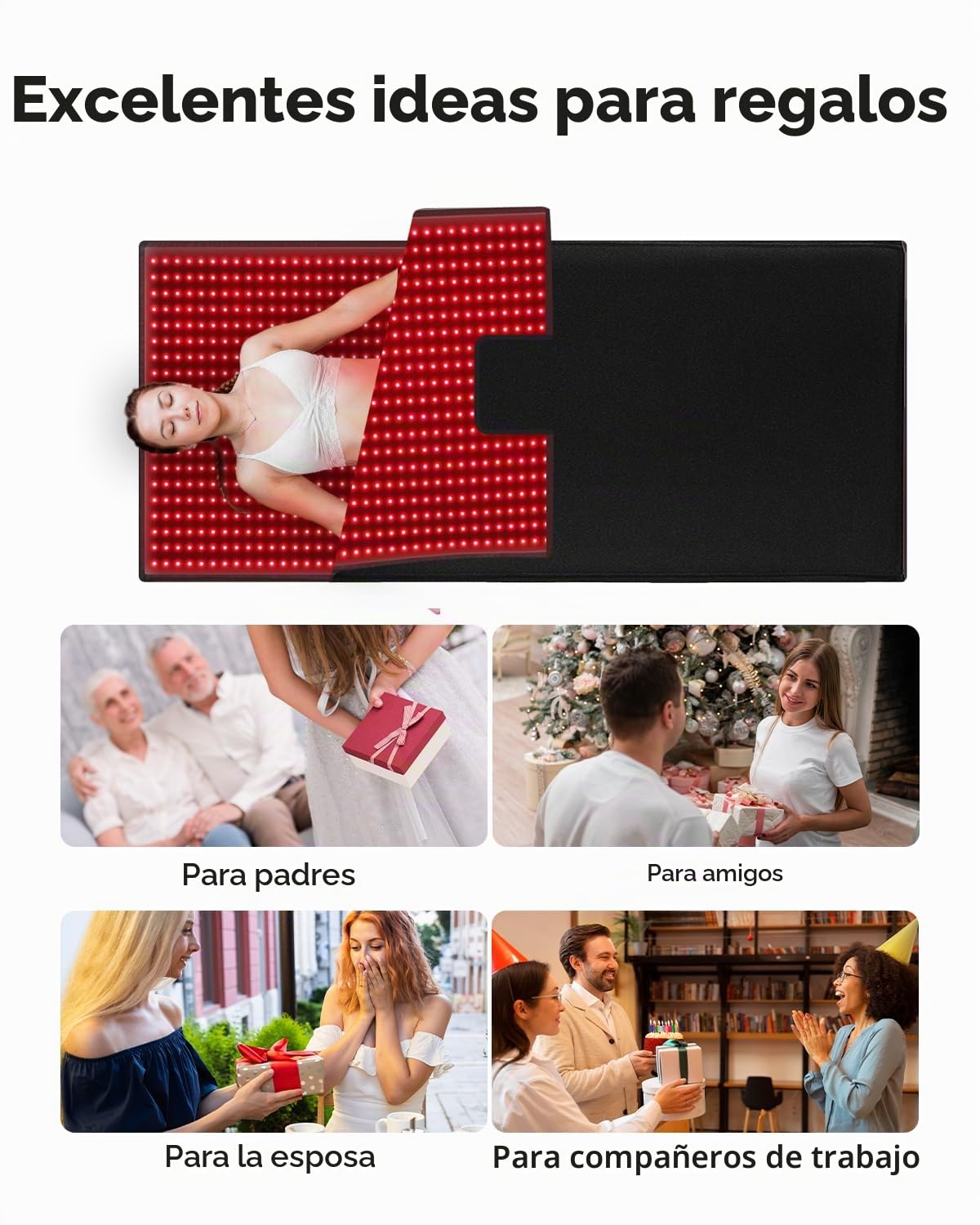 MEGELIN Bolsa de terapia de luz infrarroja roja para todo el cuerpo, manta terapia luz roja, 180 x 80 cm, 2520 LED para terapia de luz roja de cuerpo completo en casa