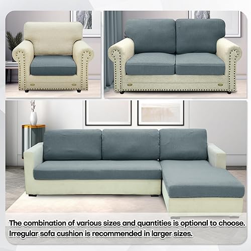 Miniatura 3 de ZNSAYOTX Fundas elásticas individuales para cojines de sofá, fundas de asiento de repuesto suave con patrón único, protector de muebles con parte