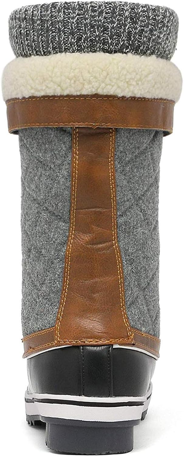 DREAM PAIRS Women's Mid-Calf Waterproof Winter Snow Boots MONTE_02