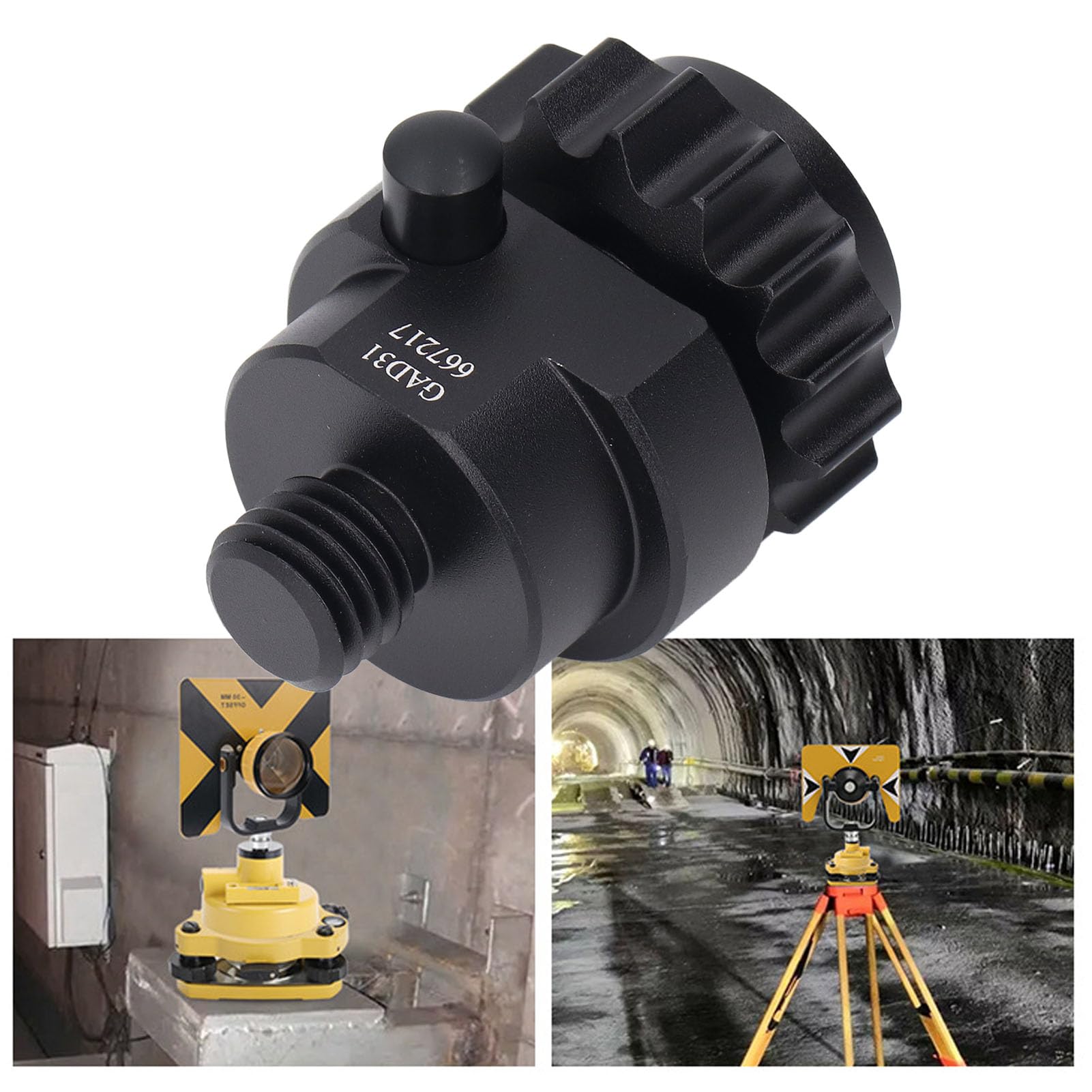 Generic Adapter Pryzmowy Trwały Adapter Gwintowy ze Stopu Aluminium do Podstawy Tachimetru dla Geodetów