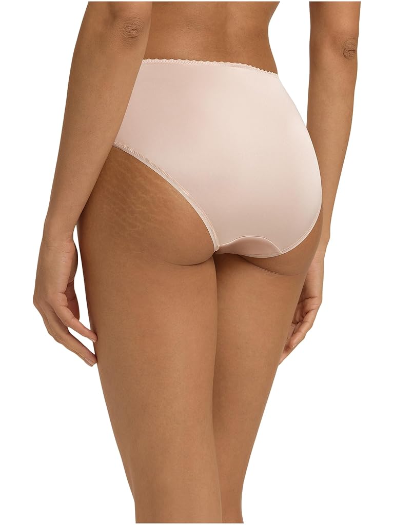 Gray Hanro Satin Deluxe Hi-Cut Brief