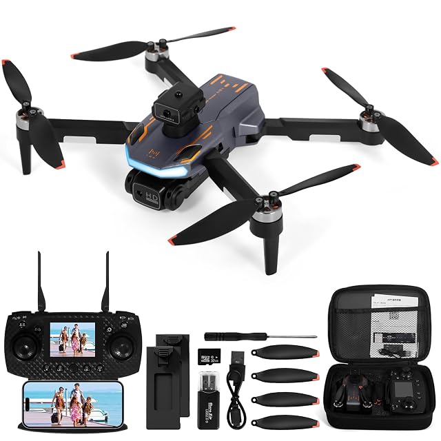 QUXV Drone con Cámara HD 1080P para Niños y Adultos, Control remoto con pantalla de 2.4 pulgadas