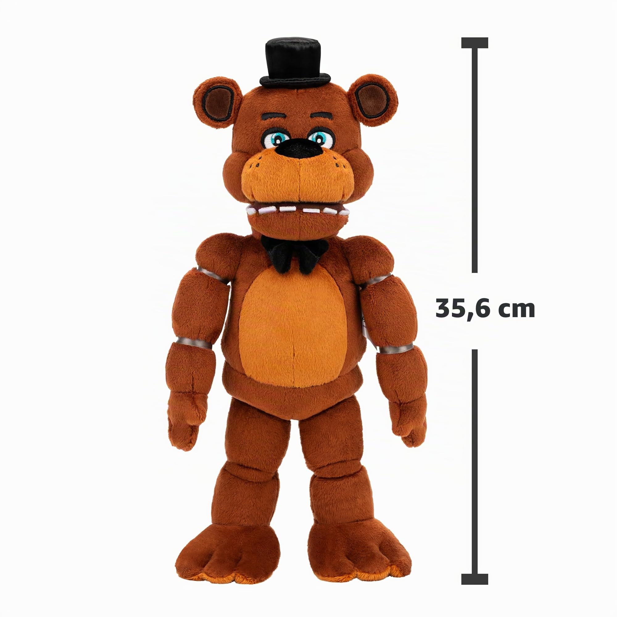 Five Nights at Freddy'S 14" Poseable Sound Freddy Fazbear Peluche - 5 Sonidos, 1 Clip de canción, y Ojos Que Brillan en la Oscuridad - Edades 8+