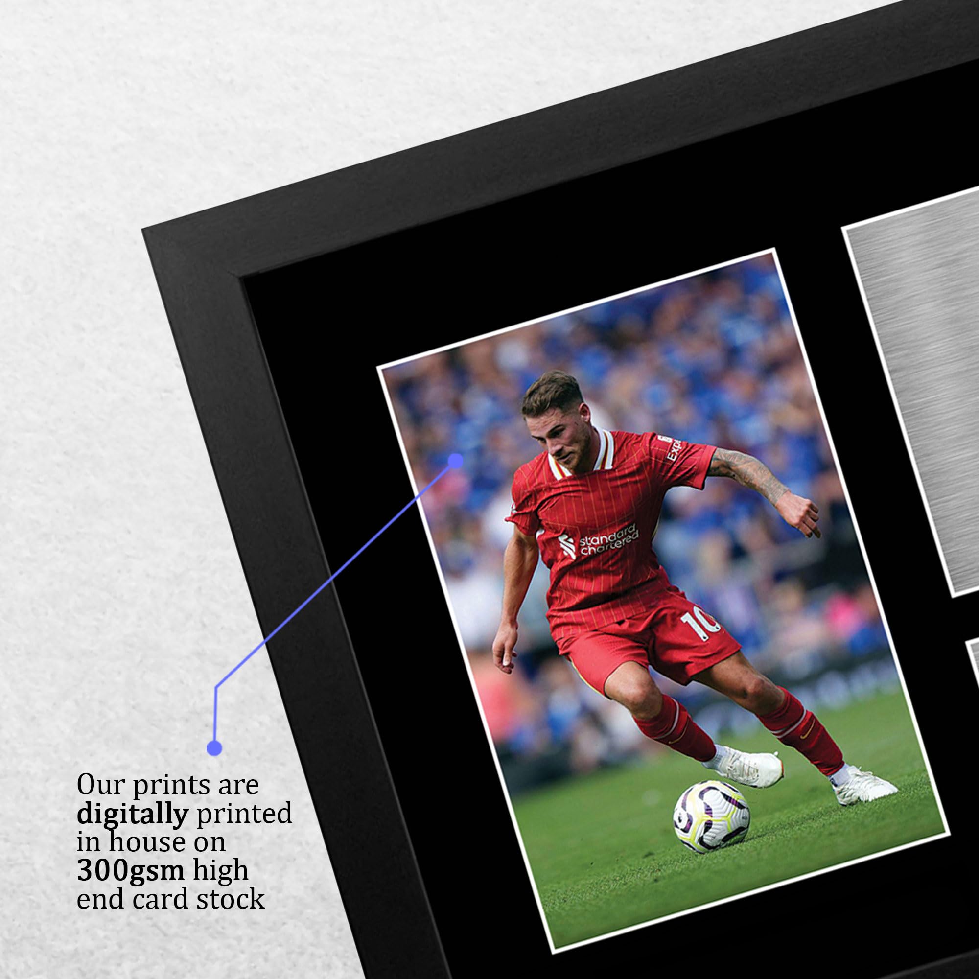 HWC Trading FR A4 Alexis Mac Allister Liverpool Geschenke Gedrucktes Signiertes Autogramm Foto für Fußball Anhänger and Fans - A4 Gerahmt