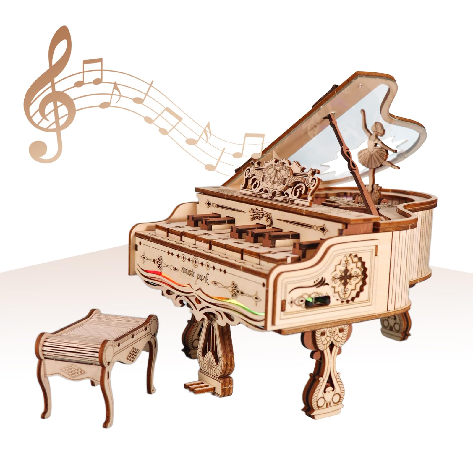 Music Park 3D Puzzle Erwachsene Spielbar Klavier You Are My Sunshine Modellbausatz Holzpuzzle Hobbies Geburtstags Weihnachten Geschenke Für Frauen 14+