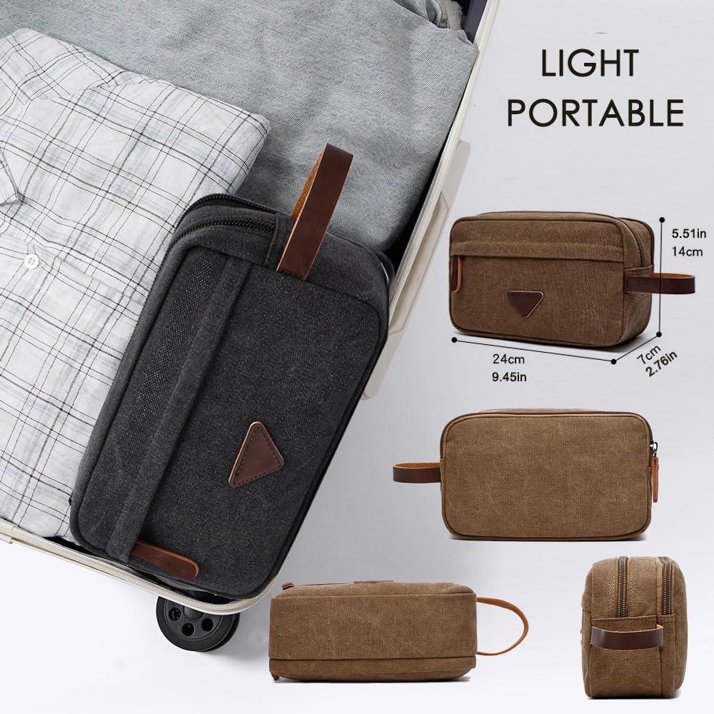 Tumecos Neceser Dopp - Neceser de Piel Encerada para Viaje