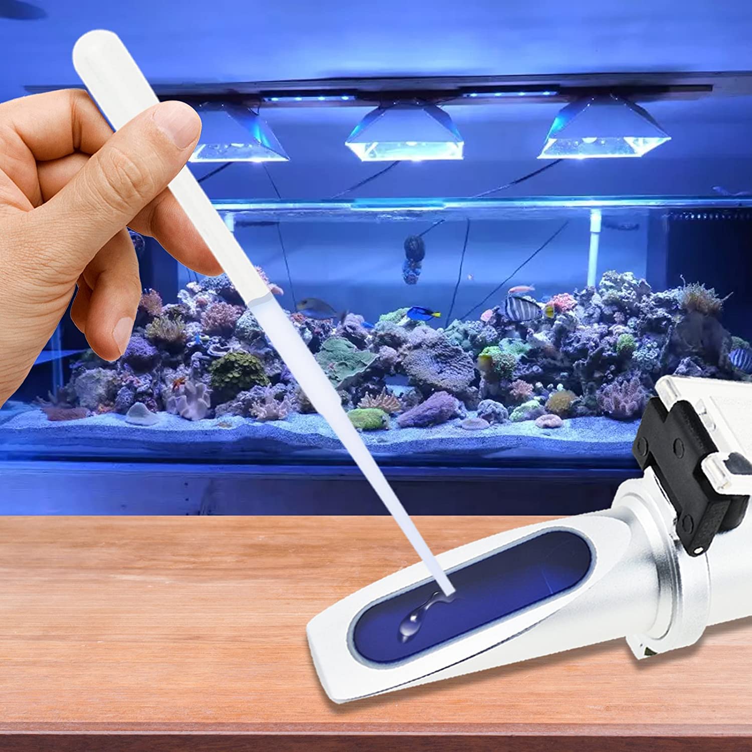 LABART Salinity Refractometer for Aquarium, Marine Monitoring, Saltwater Testing, Dual Scale Salinity Tester 0-100 PPT& 1.000-1.070 Specific Gravity Saline Seawater with ATC not for Sugar contetnt (B0B57NBKJB) Amazon Price History, Amazon Price Tracker