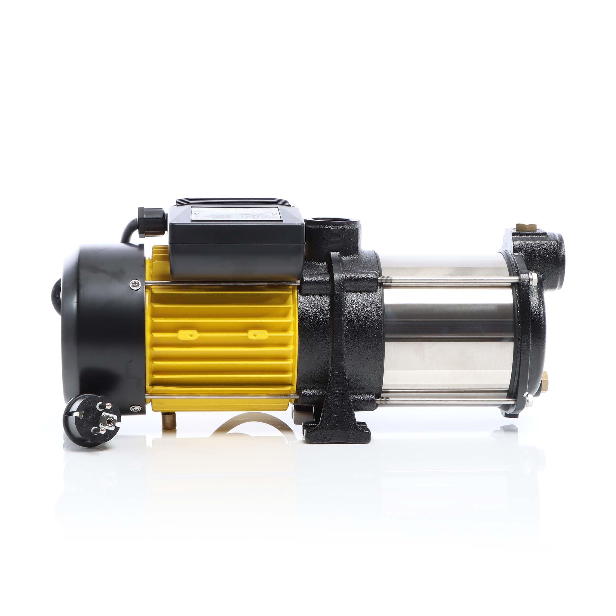 Wiltec Mehrstufige Kreiselpumpe 6600l/h 900W Förderhöhe 55m, Ansaughöhe 9m, 2850U/min, Wasserpumpe für Hauswasserwerke, Haus und Garten