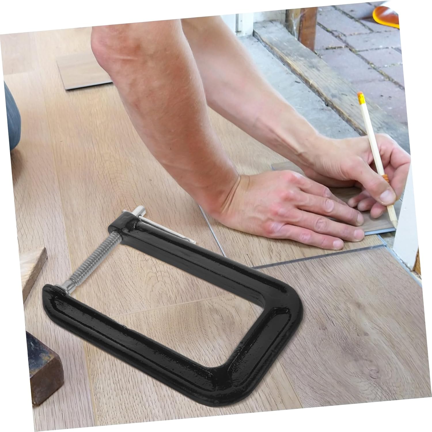 POPETPOP Desk Clamp Table Mount Heavy Duty Clamp for Woodworking and Mechanical Projects Construction Locking Mechanism for