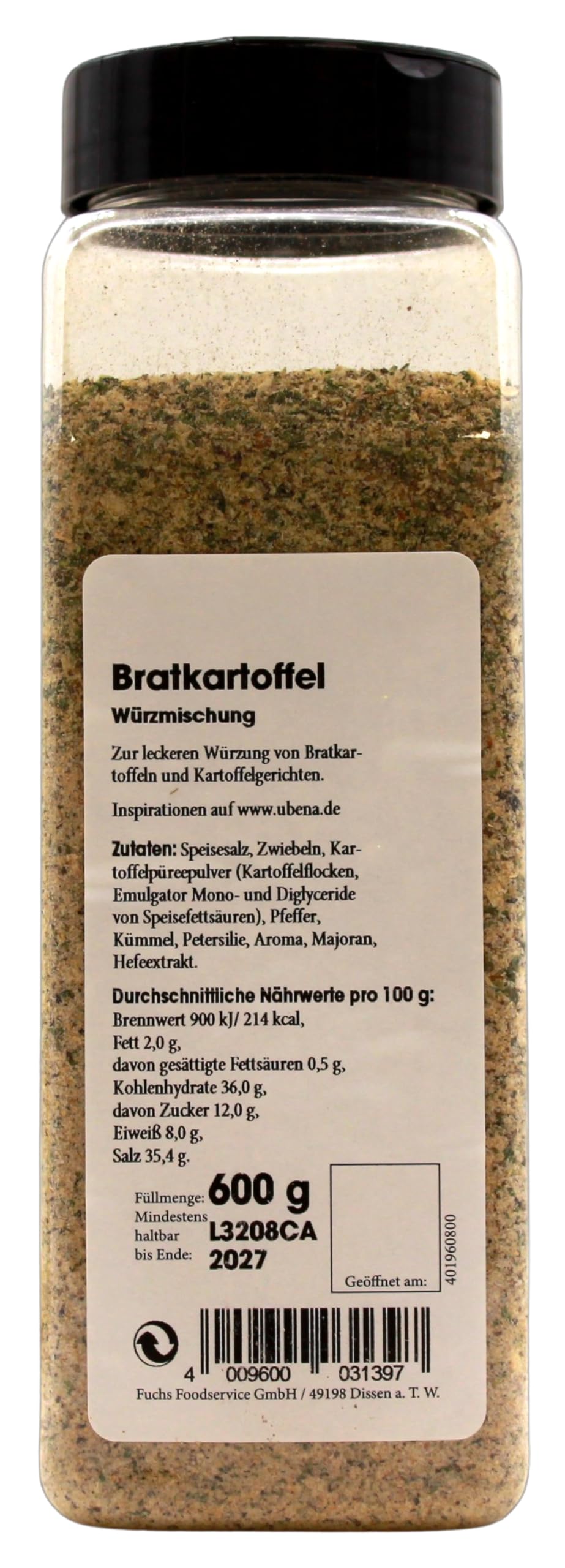 Ubena Bratkartoffel Würzmischung, 4er Pack (4 x 600g)