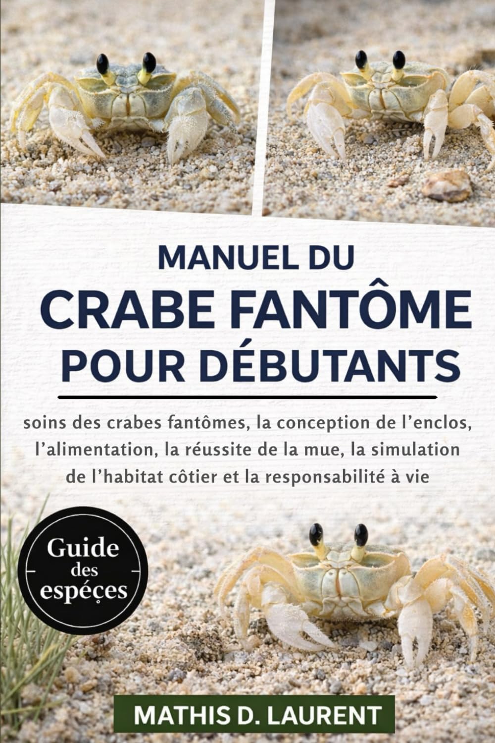 MANUEL DU CRABE FANTÔME POUR DÉBUTANTS: soins des crabes fantômes, la conception de l’enclos, l’alimentation, la réussite de la mue, la simulation de l’habitat côtier et la responsabilité à vie