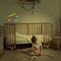 Vista 61 de Cloud Neon Signs, LED Light for Wall Decor, Battery or USB Powered for Bedroom Aesthetic Teen Girl Kid Room Christmas Wedding Party (White)