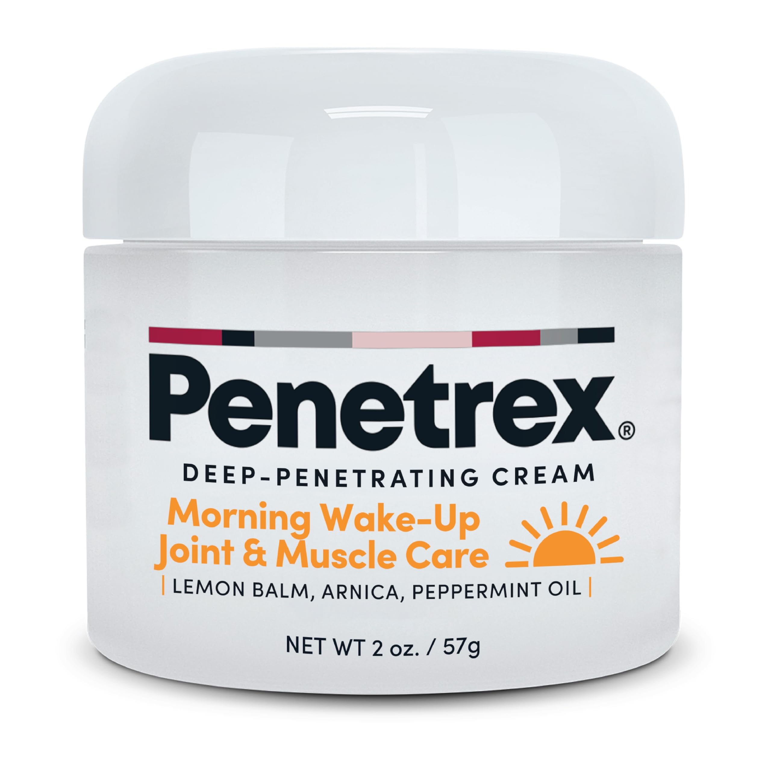 Penetrex Morning Wake-Up Joint & Muscle Care, Lemon Balm & Peppermint, 2 Oz | Lightweight, non-greasy daily moisturizer with invigorating Lemon Balm & peppermint essential oils · Fast-absorbing · 2 oz