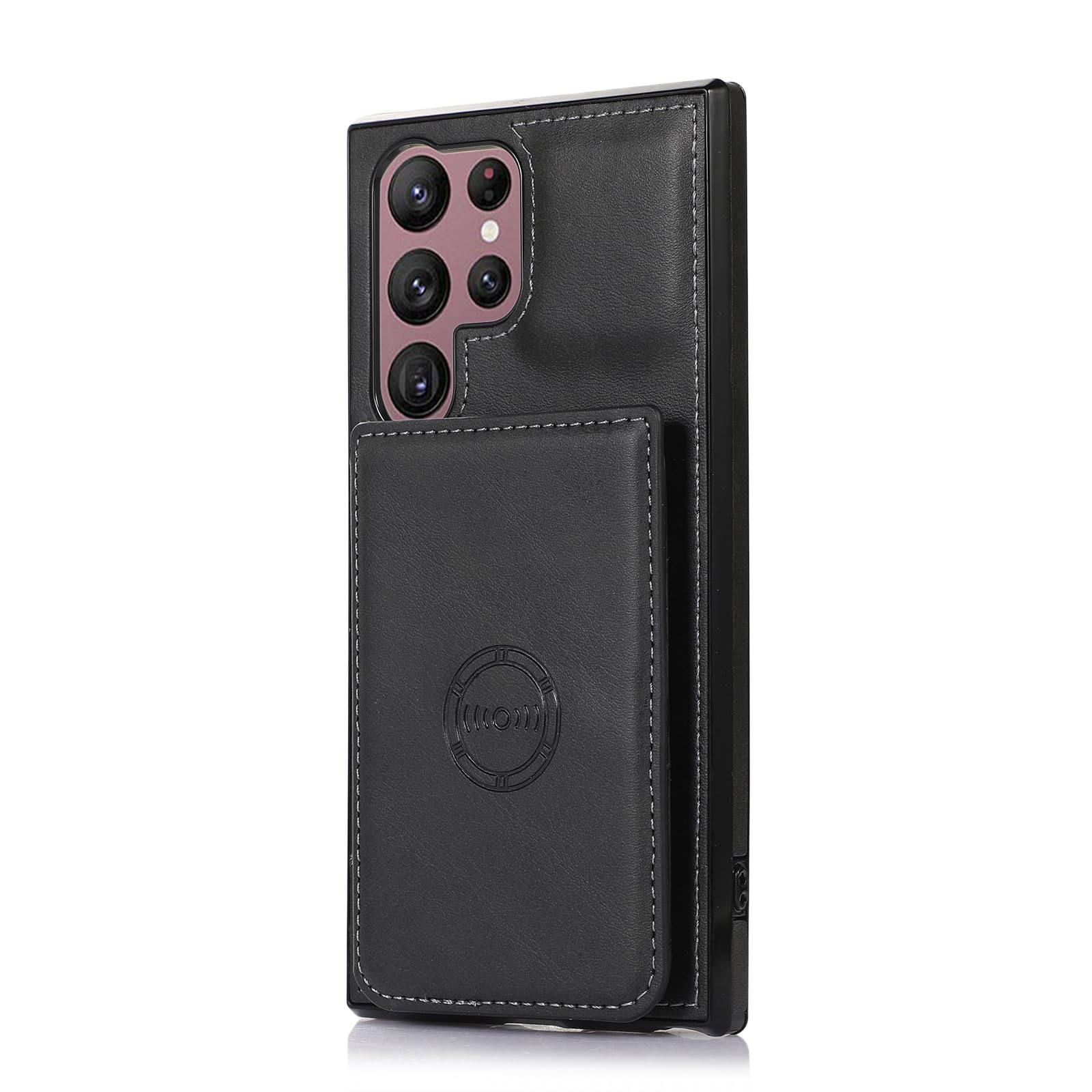 Étui cuir Samsung S24 Ultra porte-cartes et fonction support magnétique de voiture