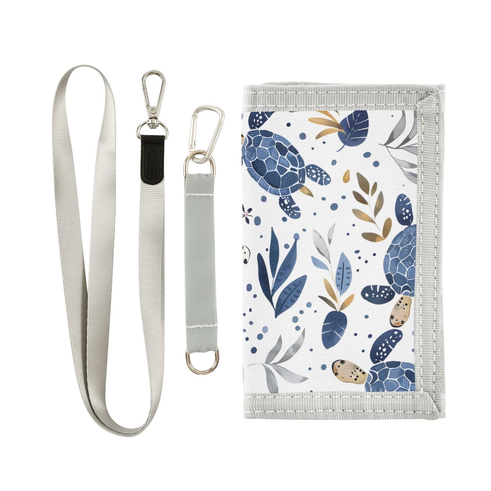 ALAZA Kids Wallets for Boys Girls Toddler Trifold Wallet Children Small Turtle Korean with Zipper Coin Pocket