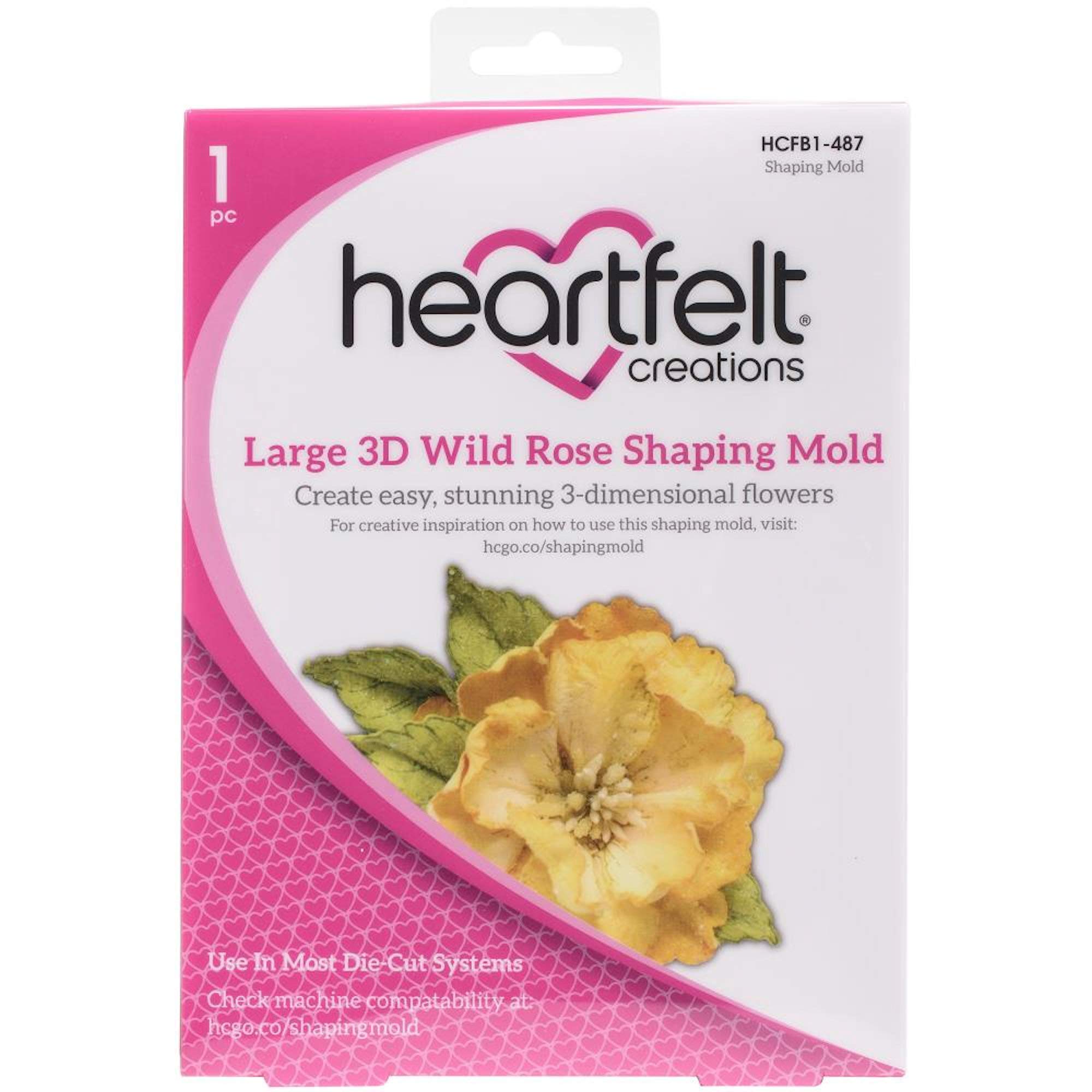 Heartfelt Creations3D LG Rose Wild Rose Mould Large