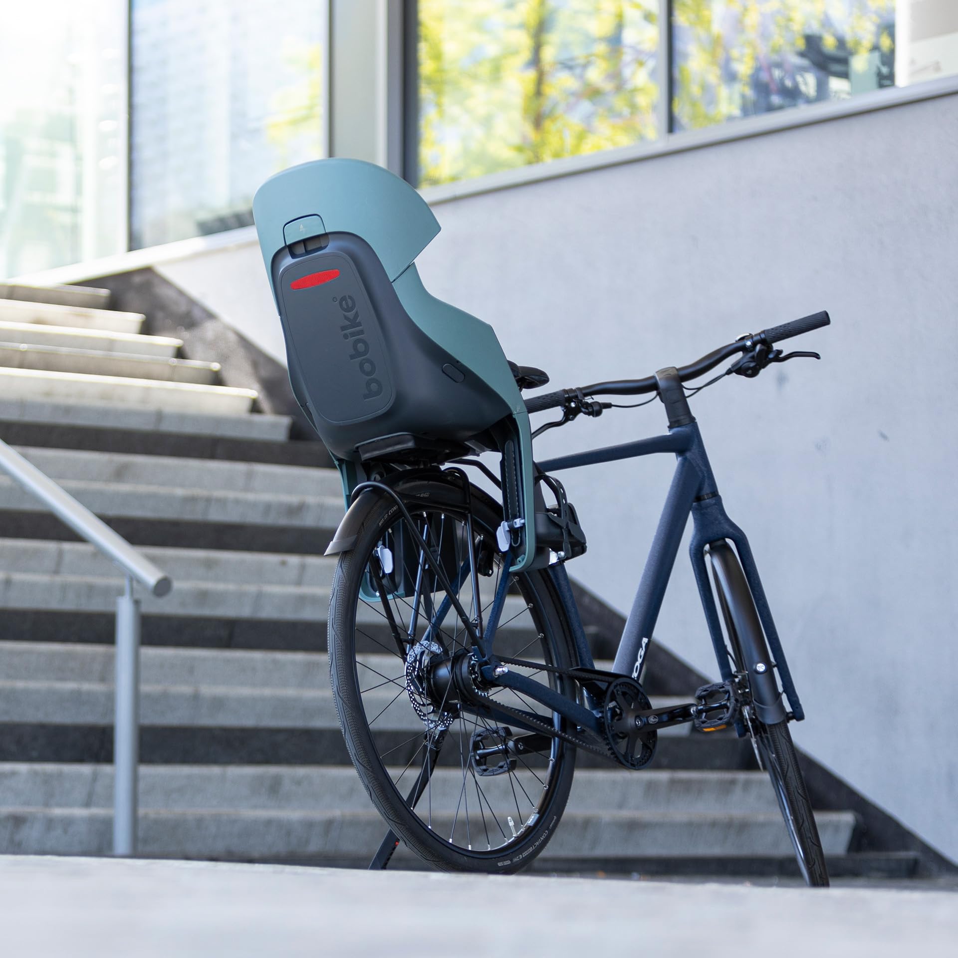 BOBIKE 8010900003 - Siège vélo arrière Exclusive Evolve Maxi pour Cadre, pour Enfants de 9 Mois à 6 Ans jusqu'à 22 kg en Couleur Menthe Poivrée
