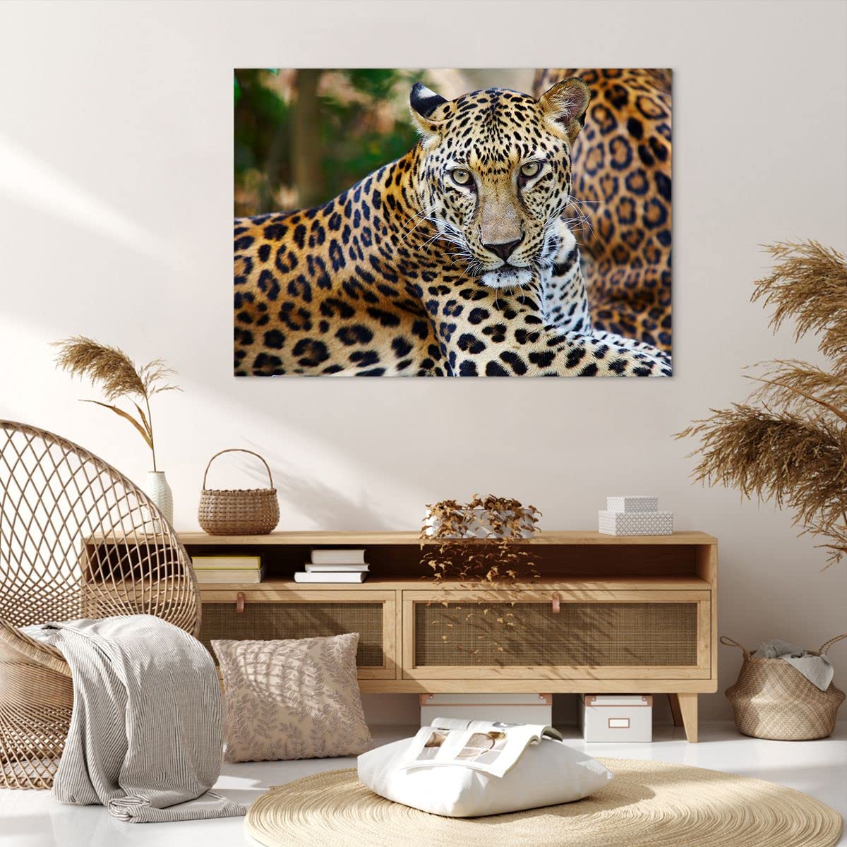 Tableau Verre Résistant UV Tulup Impression Sur Verre 70x100 Cm Image Tableau Photo Décorative Panoramique Pour La Cuisine Et Le Salon - Animaux - Portrait D'un Lion - Noir Et Blanc Impression