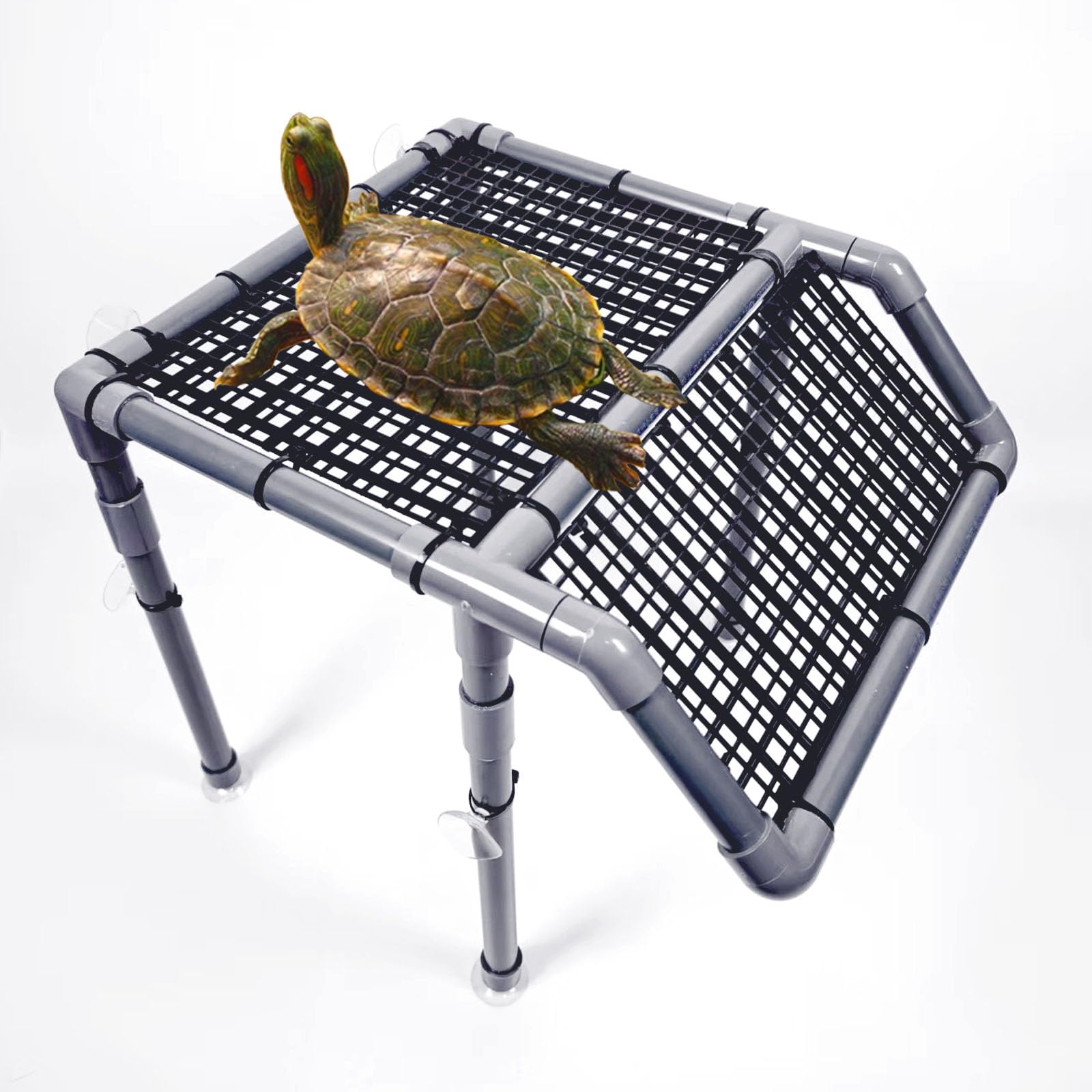 StellarOcean Piattaforma extra large per tartarughe acquatiche, accessori rampa per tartarughe acquatiche, larghezza 33 cm, bacino in PVC