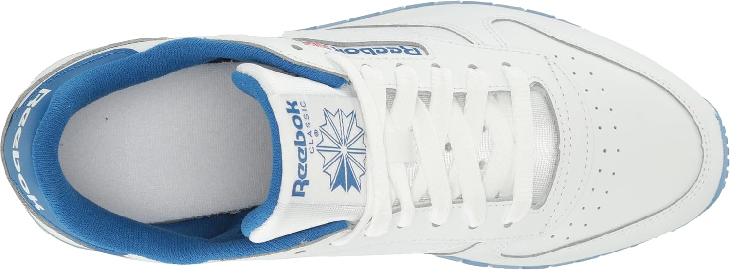 Reebok Unisex-Adult Classic Leather Sneaker 3.5 Women/3.5 Men White/Vector Blue