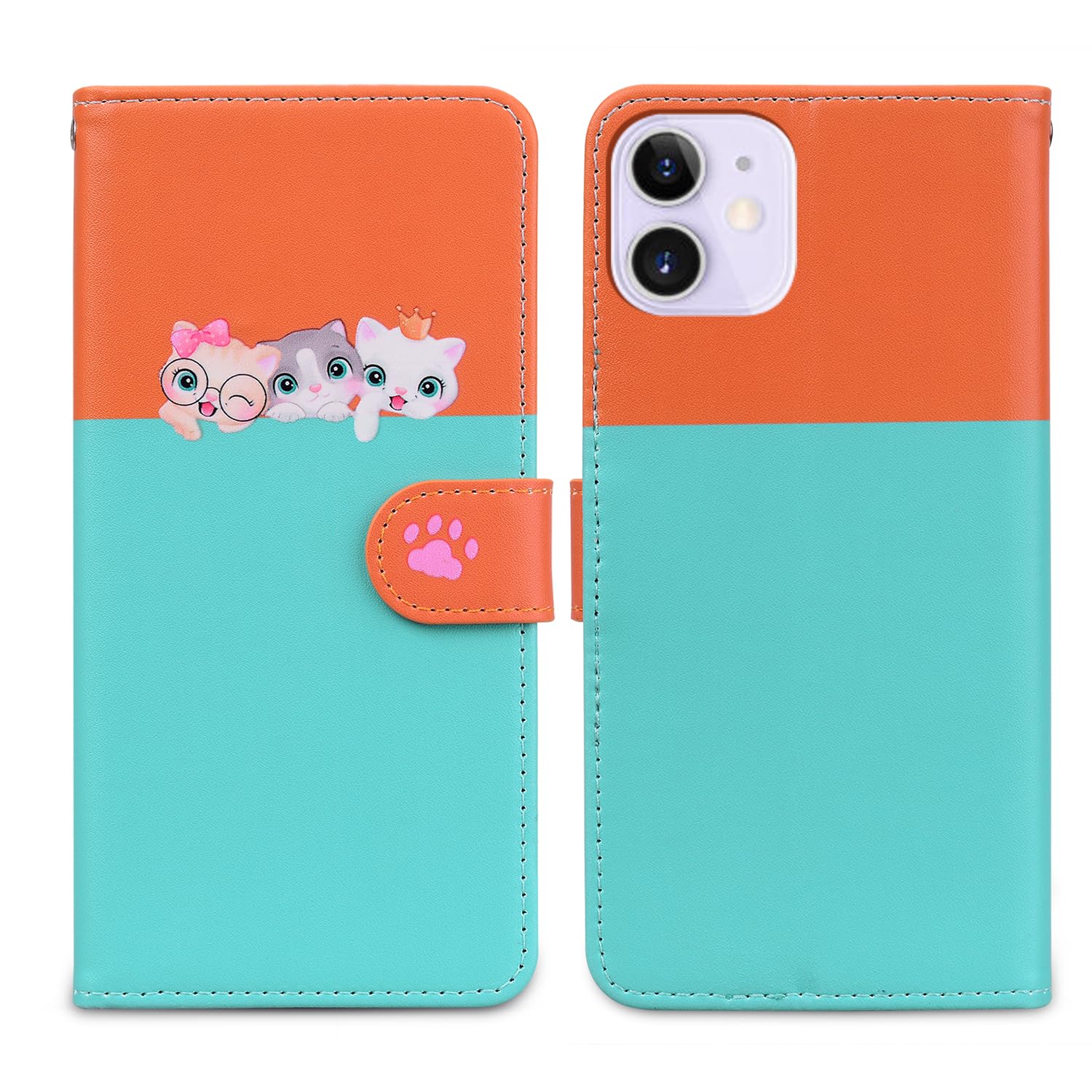 ZCDAYE Custodia per iPhone 12 con cinturino, in pelle per iPhone